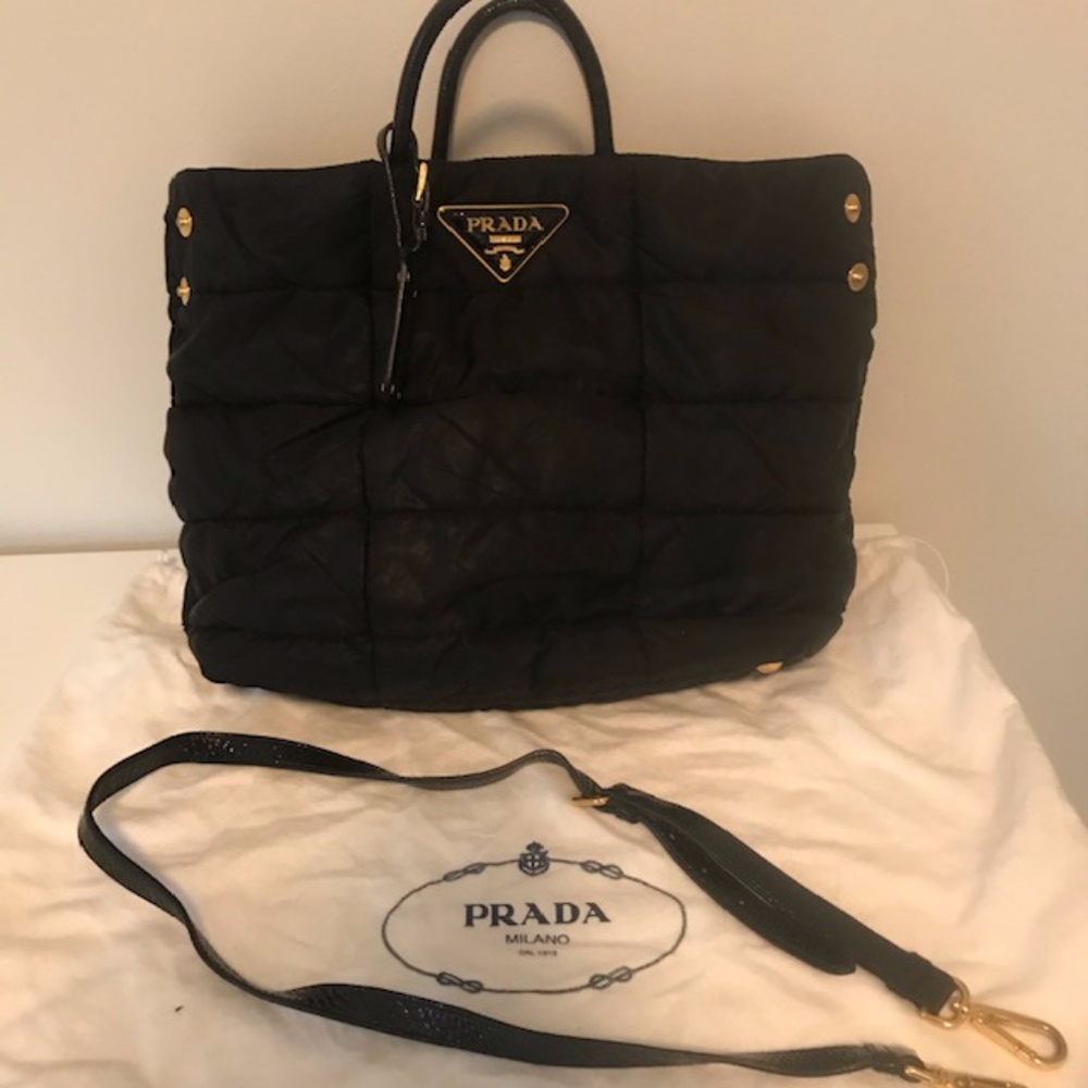 Prada Quilted Black Nylon bag